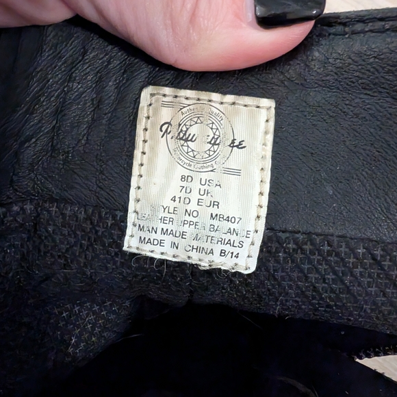 Milwaukee Motorcycle Clothing Co. Afterburner Black Leather Biker Boots - Picture 8 of 9